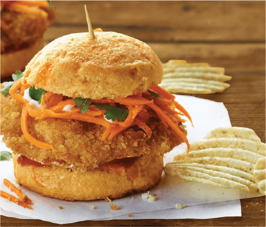 Southern Fried Chicken in Biscuits