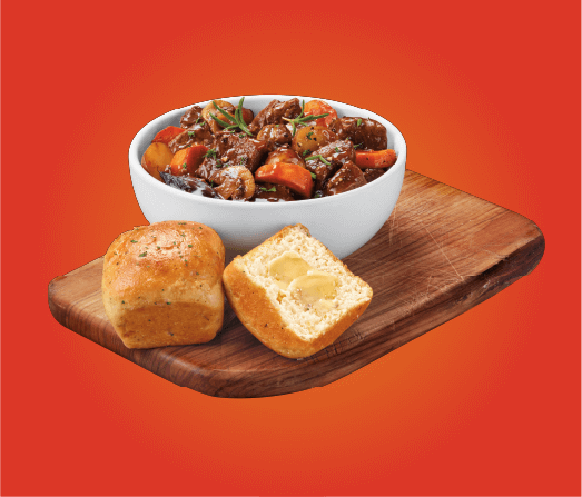 Pressure Cooker Beef Stew with Soft Rolls