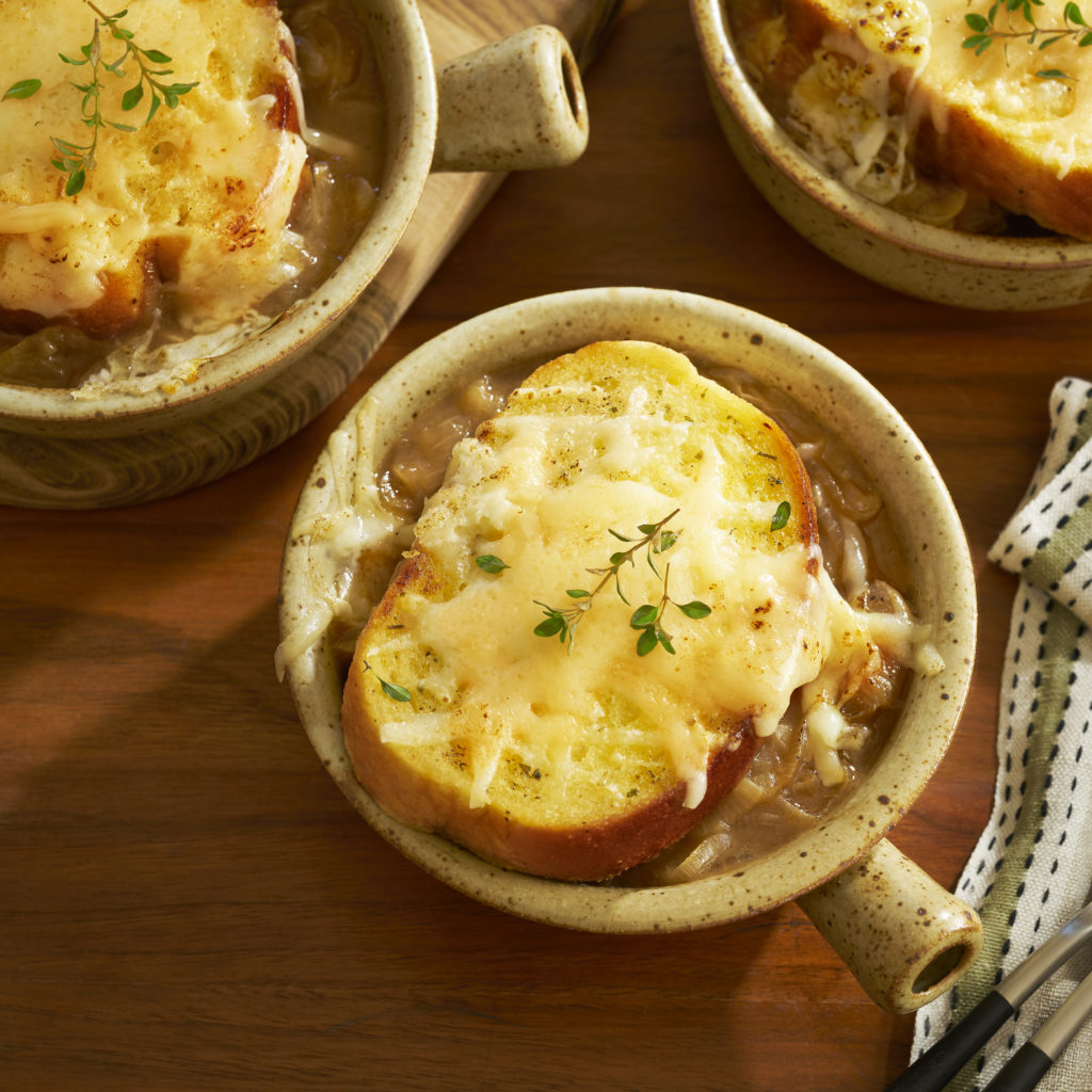 French Onion Soup with Furlani Garlic Texas Toast