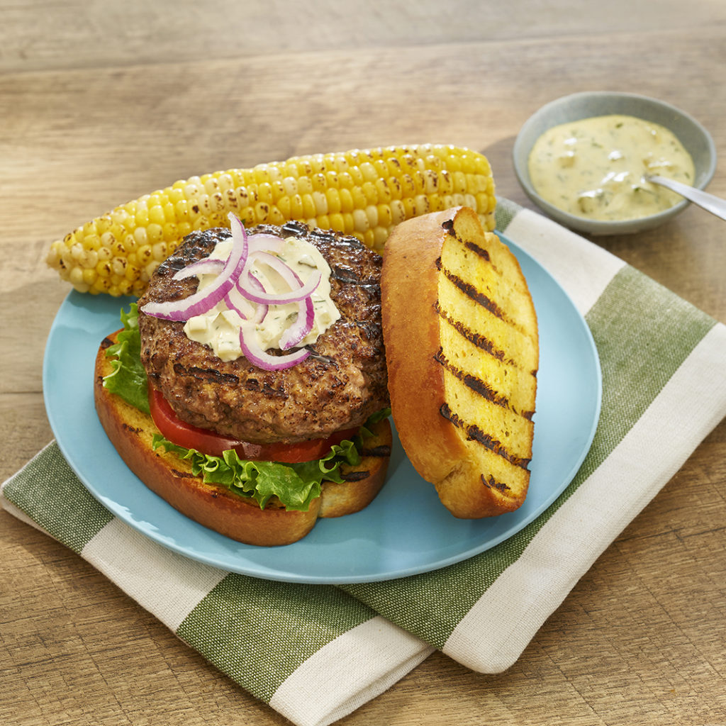 Burgers with Creamy Dill Sauce