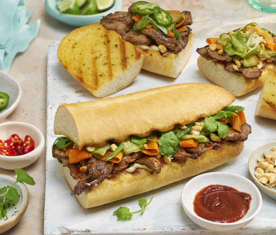 Grilled Pork Banh Mi Sandwich